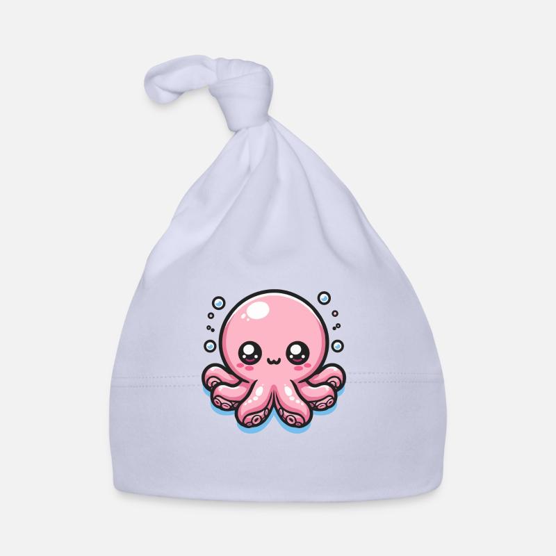 Mignon Kawaii Pink Octopus Bonnet bio Bébé