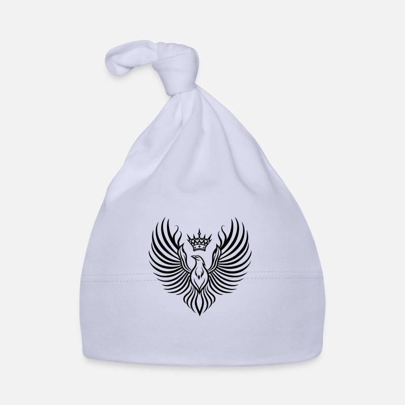 Phoenix with Floating Crown - Organic Baby Cap - sky
