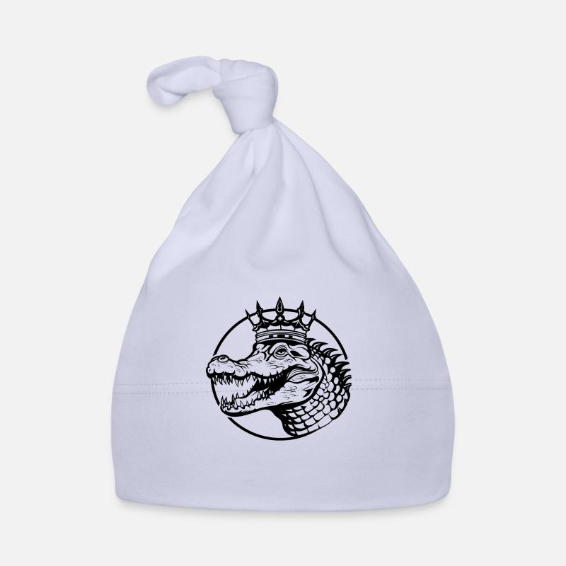 Crocodile from the left side with crown Organic Baby Cap