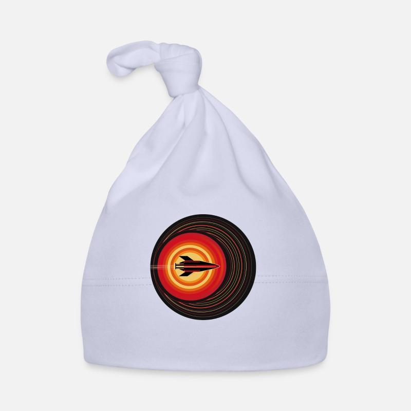 Fusée rétro en orbite Bonnet bio Bébé