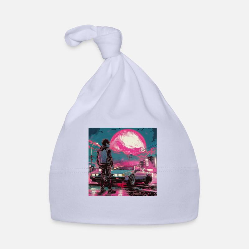 Années 80 Anime Guy Calmant Impression de mode de haute qualité Bonnet bio Bébé