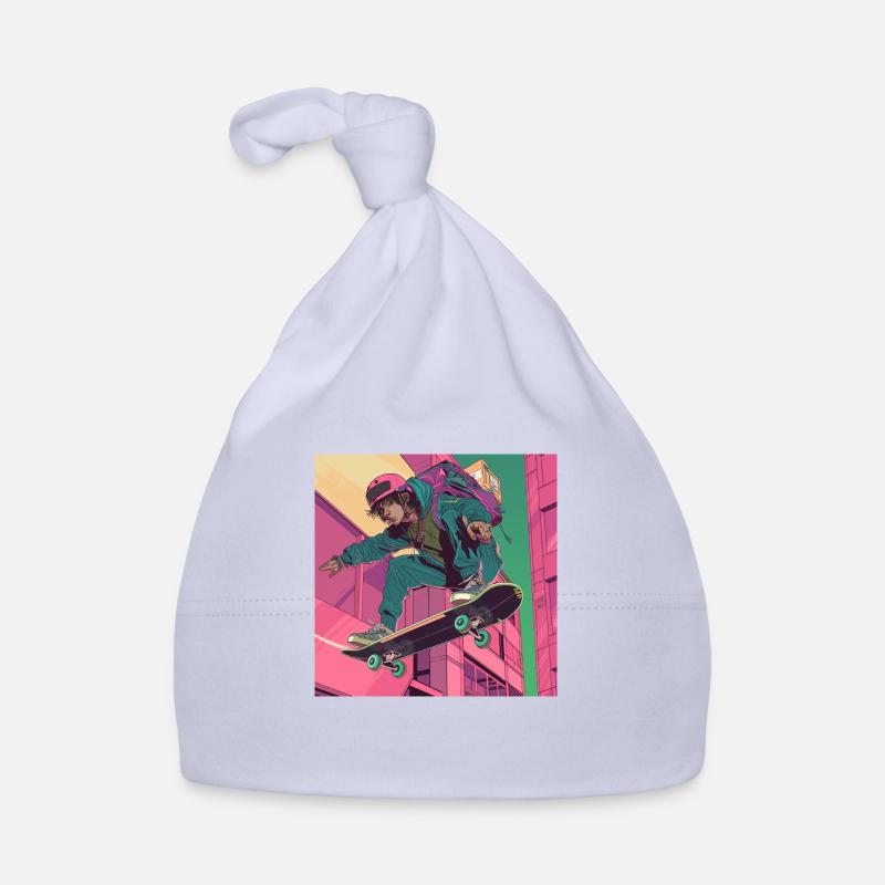 Années 80 Anime Guy Calmant Impression de mode de haute qualité Bonnet bio Bébé