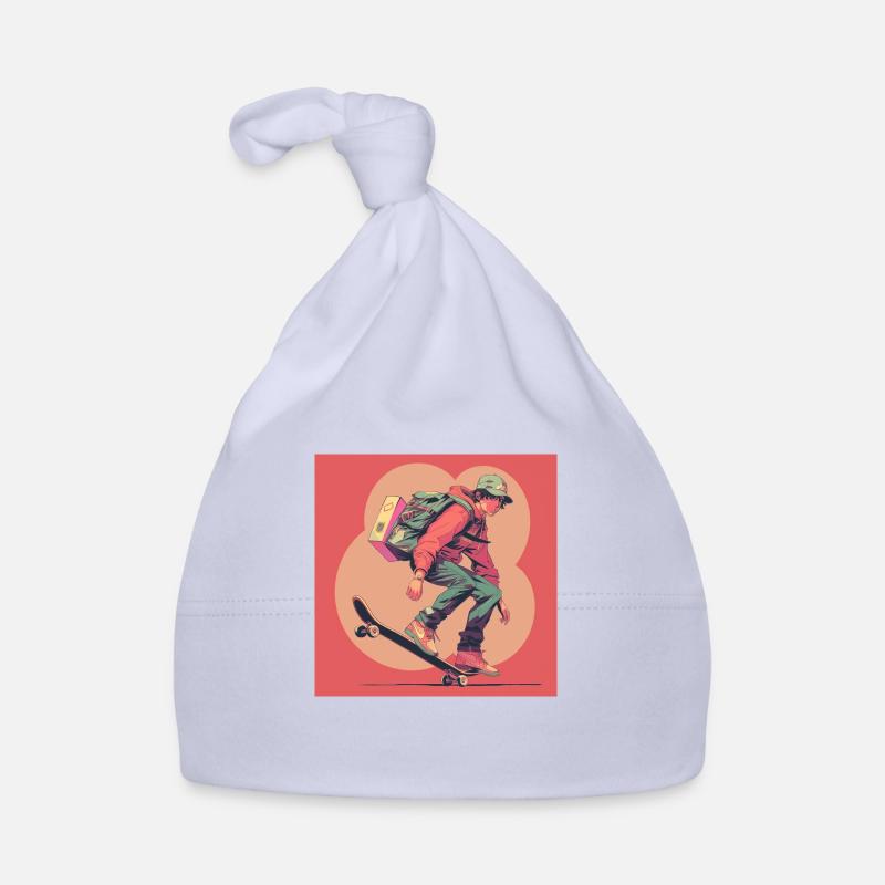 Années 80 Anime Guy Calmant Impression de mode de haute qualité Bonnet bio Bébé