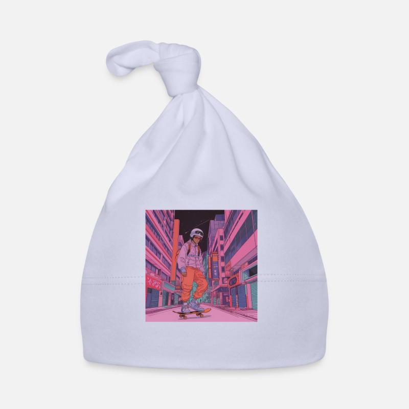 Années 80 Anime Guy Calmant Impression de mode de haute qualité Bonnet bio Bébé