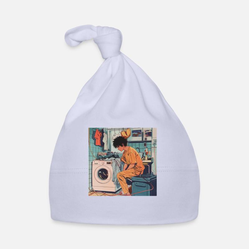 Années 80 Anime Guy Calmant Impression de mode de haute qualité Bonnet bio Bébé