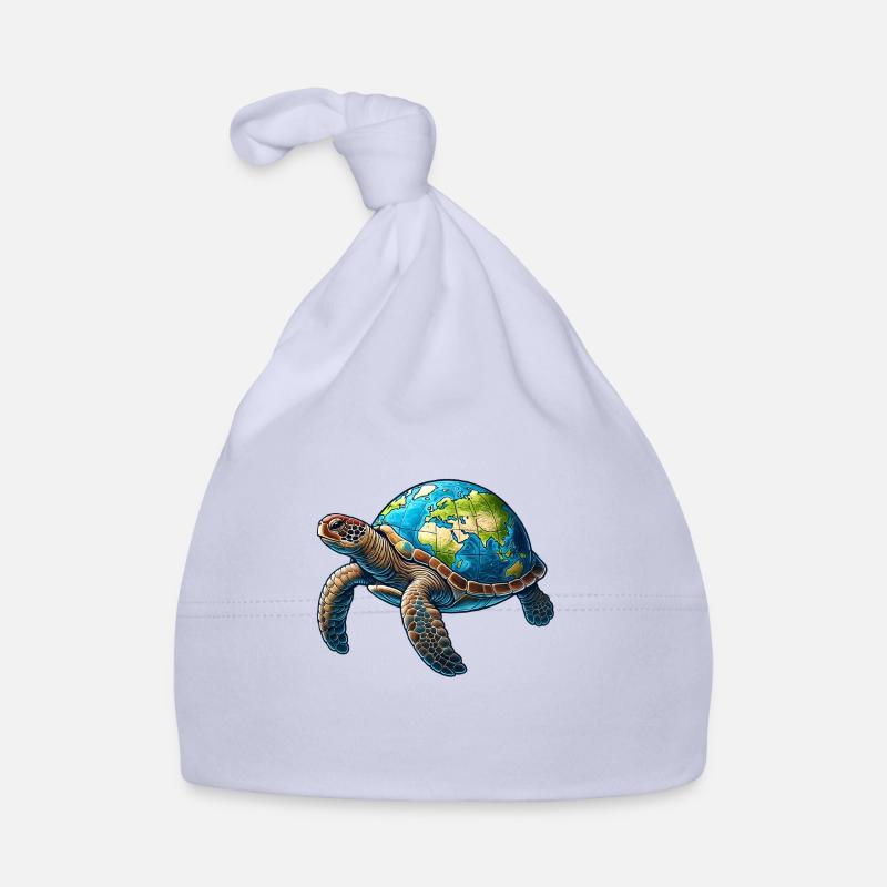 Turtle Earth Day Organic Baby Cap