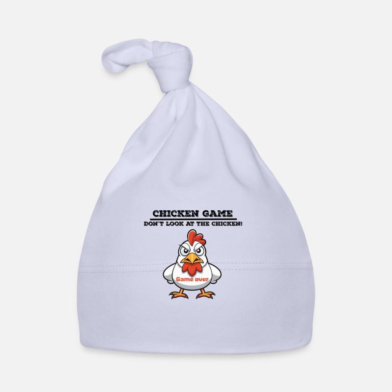 Jeu de poulet - Bonnet bio Bébé - ciel
