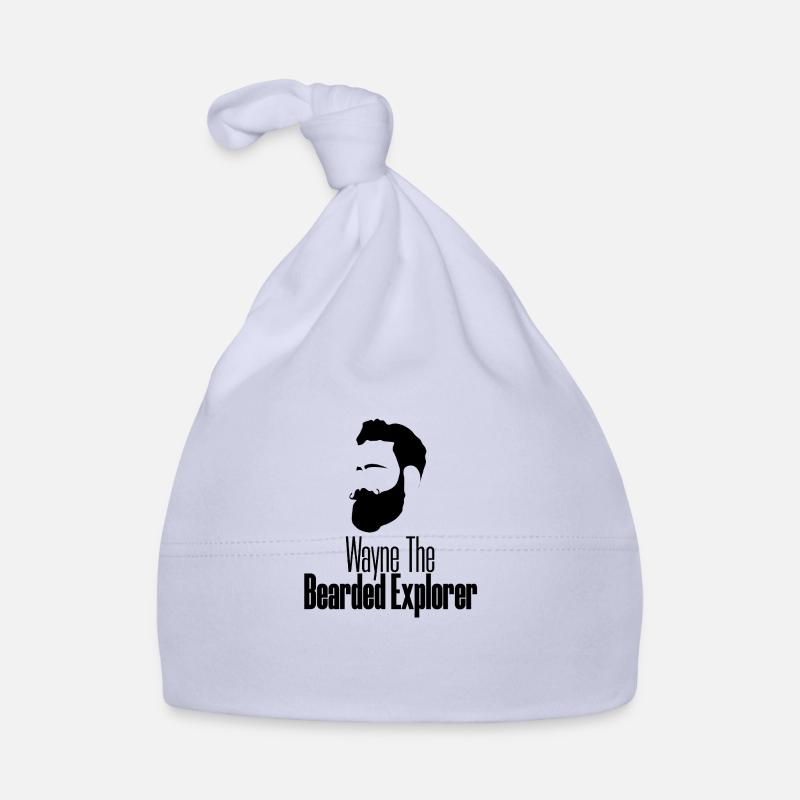 Wayne The Bearded Explorer blk Organic Baby Cap