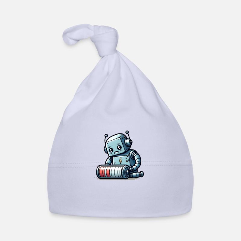 Robot Weak Battery Robo-Problems Organic Baby Cap