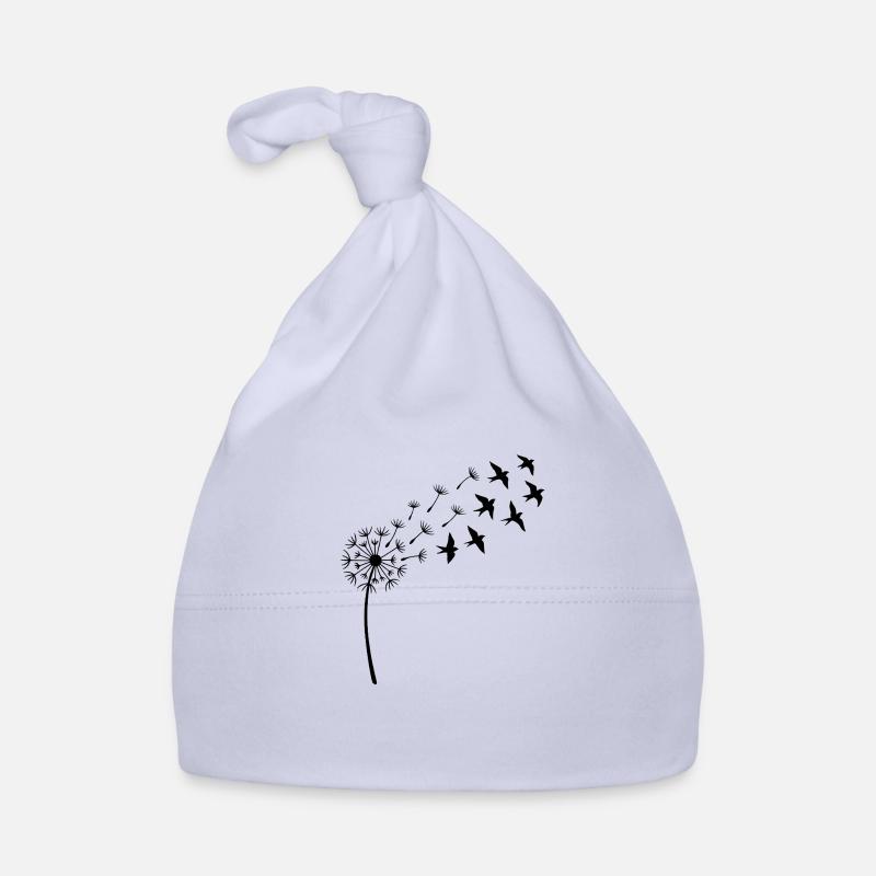 La liberté dans le vent – Pissenlits et oiseaux Bonnet bio Bébé