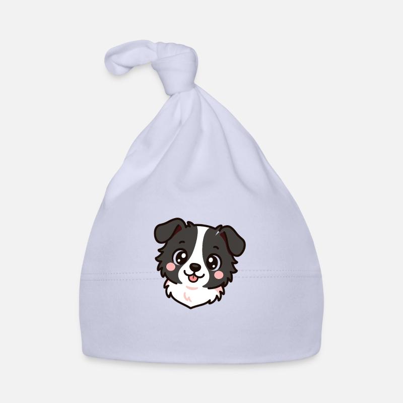 chien mignon - Bonnet bio Bébé - ciel
