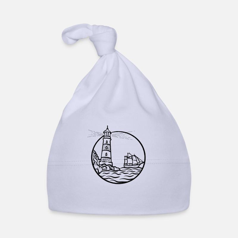 Navire-phare - Bonnet bio Bébé - ciel
