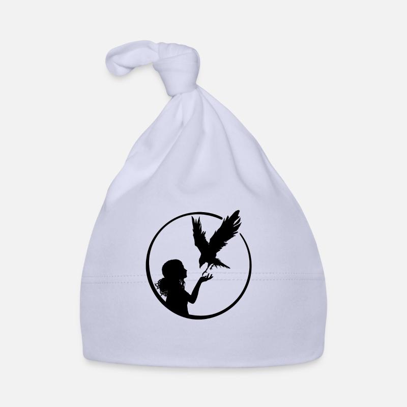 Maedchen Vogel - Baby Bio-Mütze - Sky