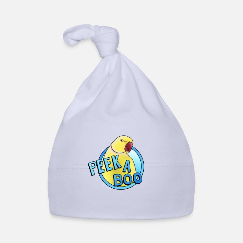 yellow collared parakeet "Peek-a-boo" Organic Baby Cap