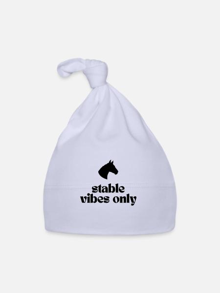 Stable Vibes Only - Design für alle Pferdefans! - Baby Bio-Mütze - Sky - Vorne
