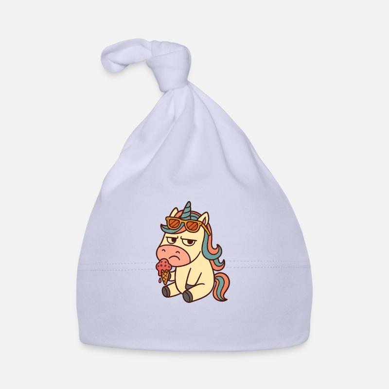 Einhorn mit Eis - Baby Bio-Mütze - Sky