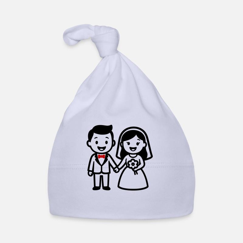 Wedding couple Organic Baby Cap