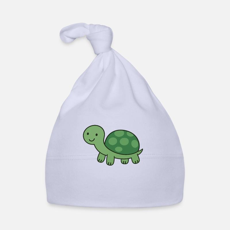 Tortue verte mignonne - Bonnet bio Bébé - ciel