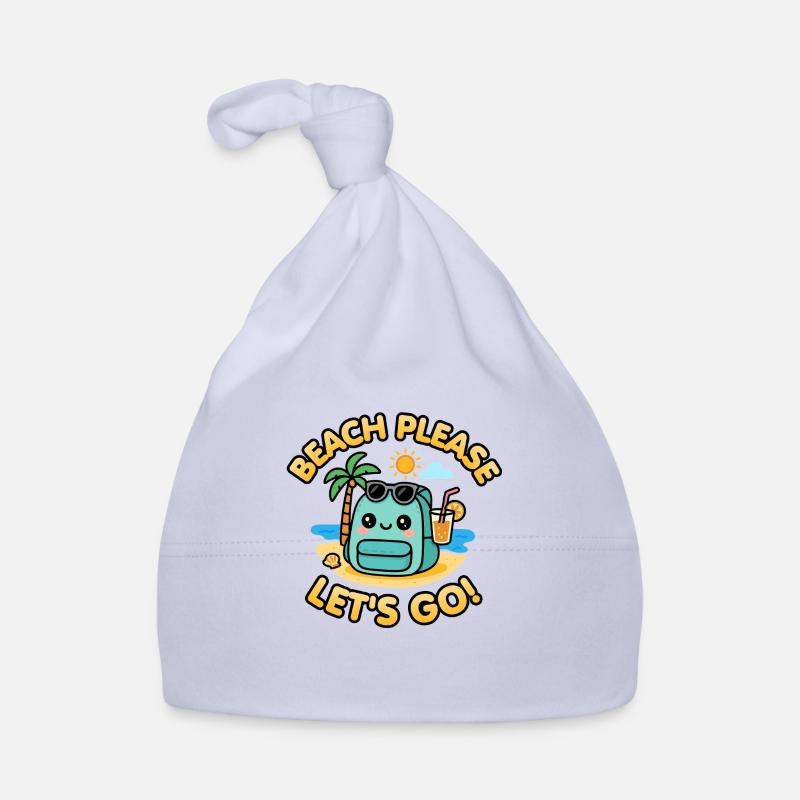 Beach Please, Let’s Go! Kawaii Summer Backpack Organic Baby Cap