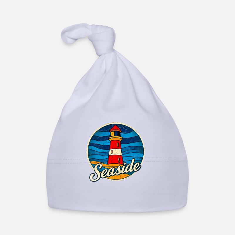 Lighthouse Seaside Vintage Organic Baby Cap