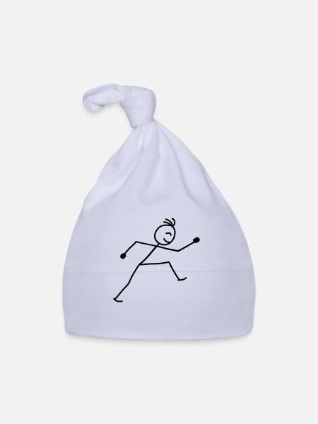 walking_stick_figure_1c - Baby Bio-Mütze - Sky - Vorne