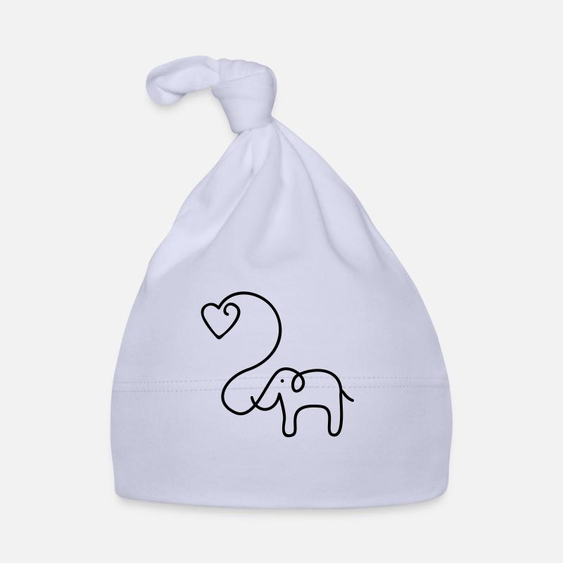 ÉLÉPHANT avec le coeur Bonnet bio Bébé