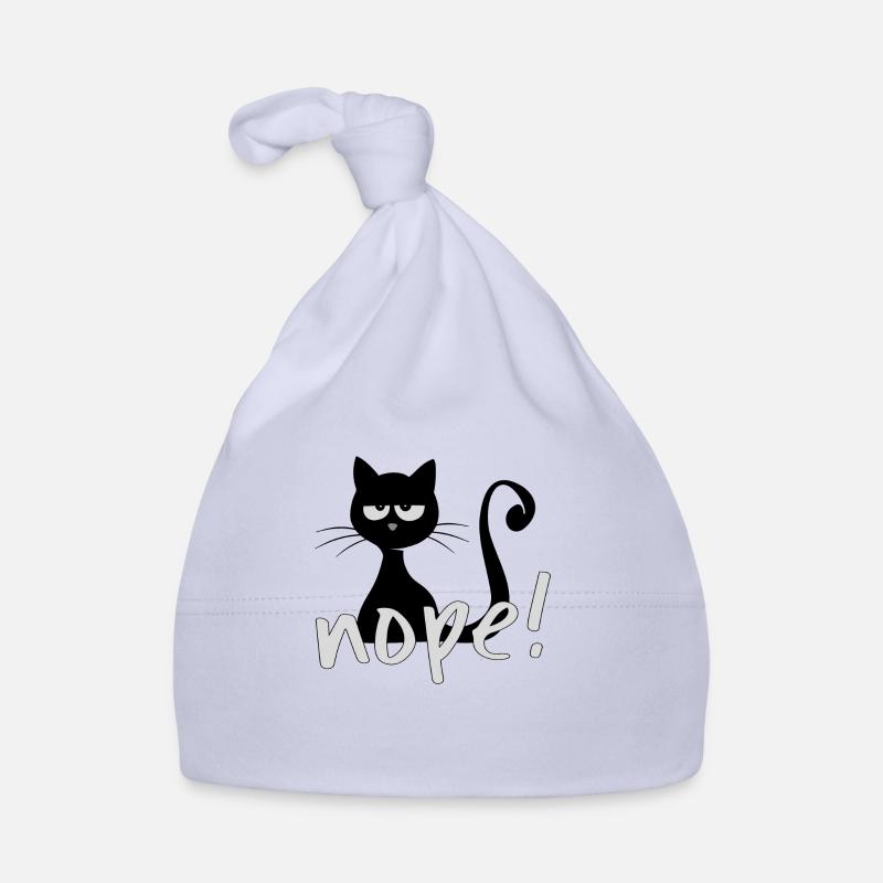grumpy nope cat schwarze Katze Nö Lustig Geschenk Baby Bio-Mütze