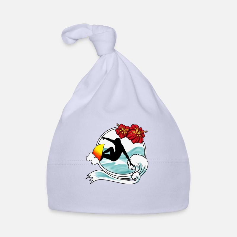 ein Surfer in der Welle Baby Bio-Mütze