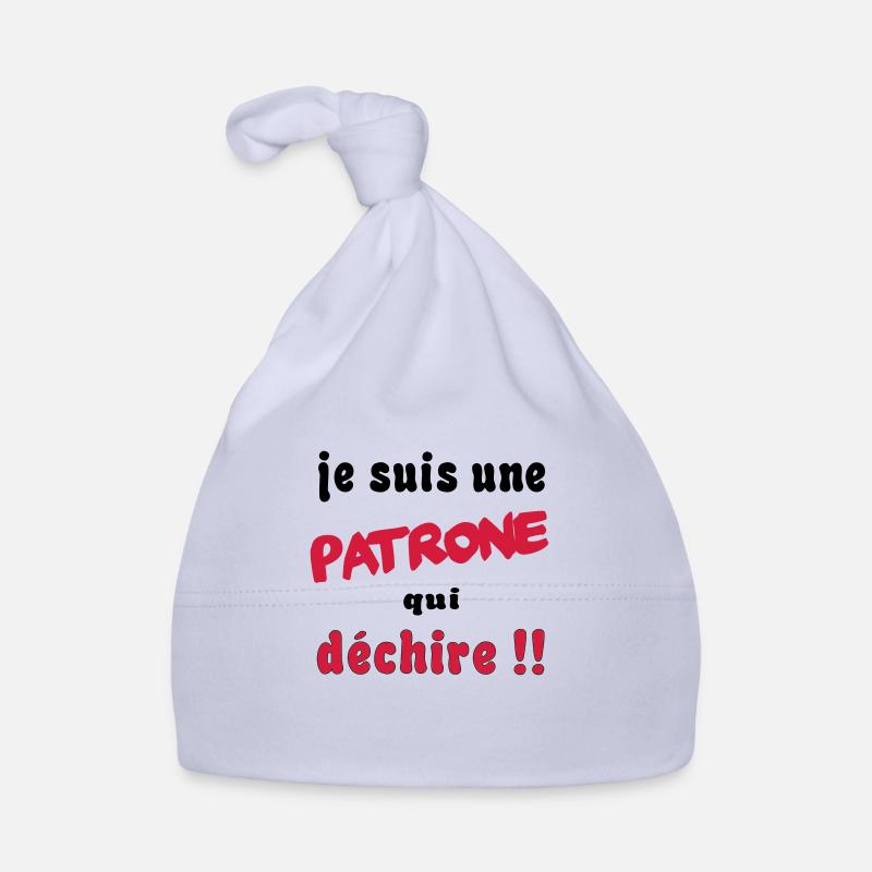 Je suis une patrone qui déchire - Bonnet bio Bébé - ciel