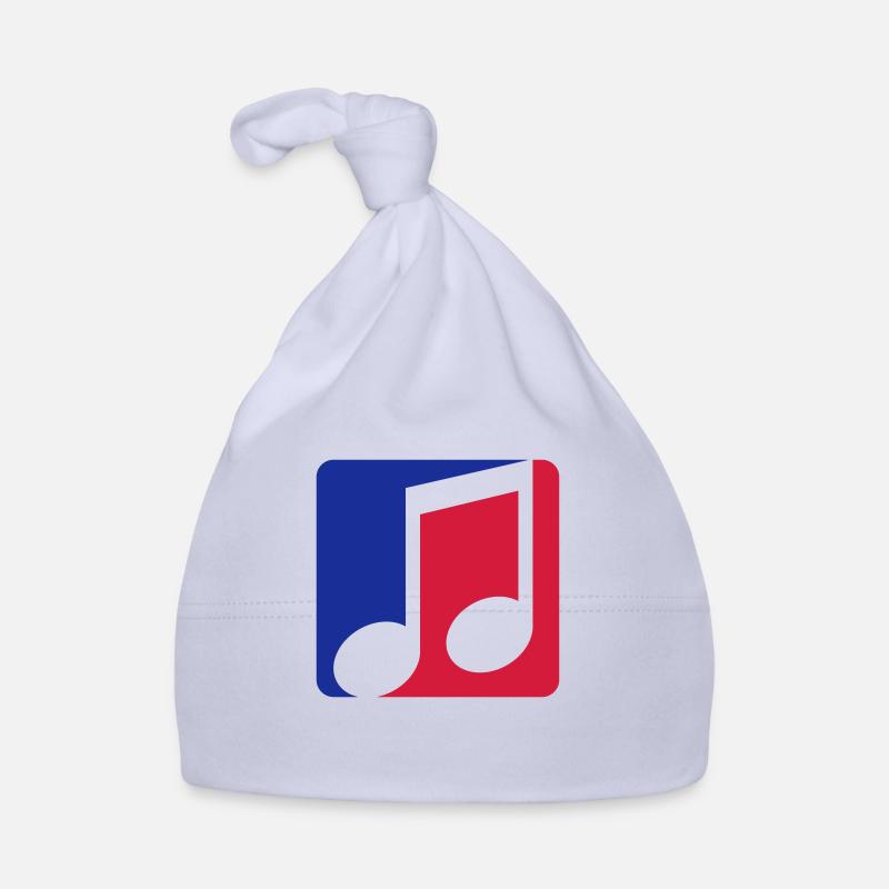 red blue button music note cool contour sign part Organic Baby Cap