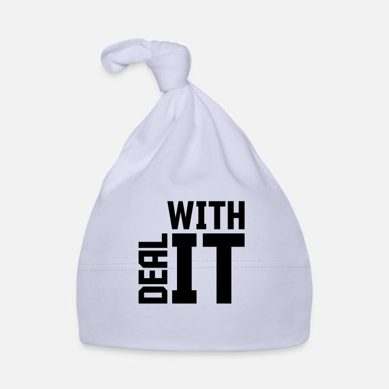 Deal with it Zitat Baby Bio-Mütze