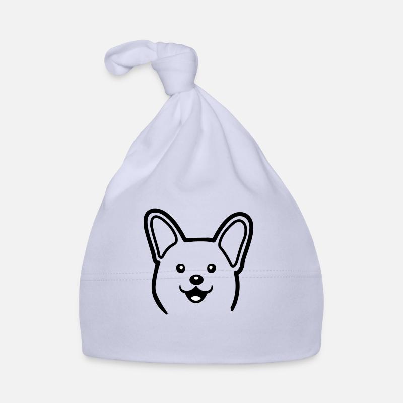 Chien Corgi race canine - Bonnet bio Bébé - ciel