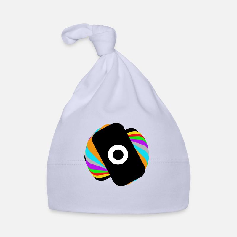 Regenbogen-Kreisel - Baby Bio-Mütze - Sky