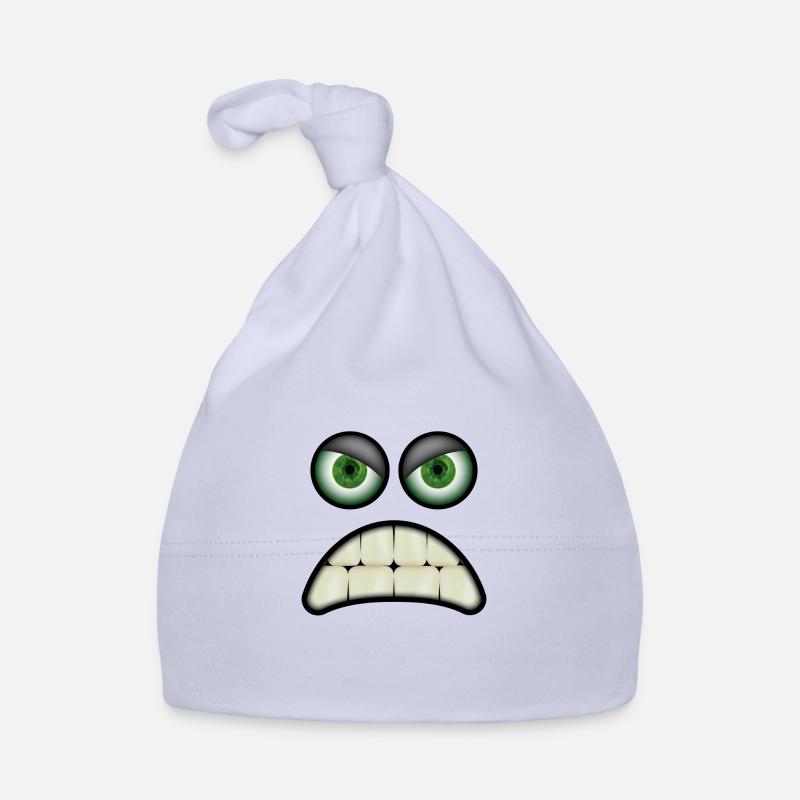Visage en colère d’une créature mignonne Bonnet bio Bébé