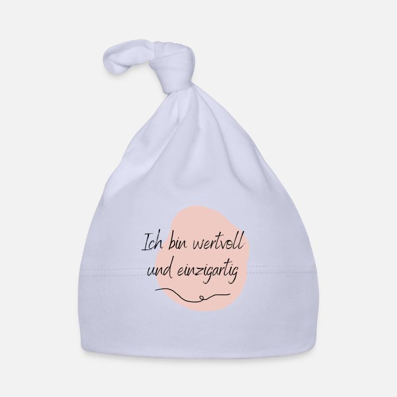 Ich bin wertvoll und einzigartig Baby Bio-Mütze