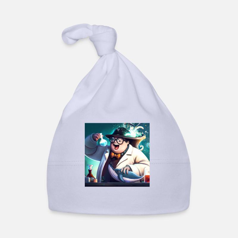 Mad scientist experimenting on a whale Organic Baby Cap
