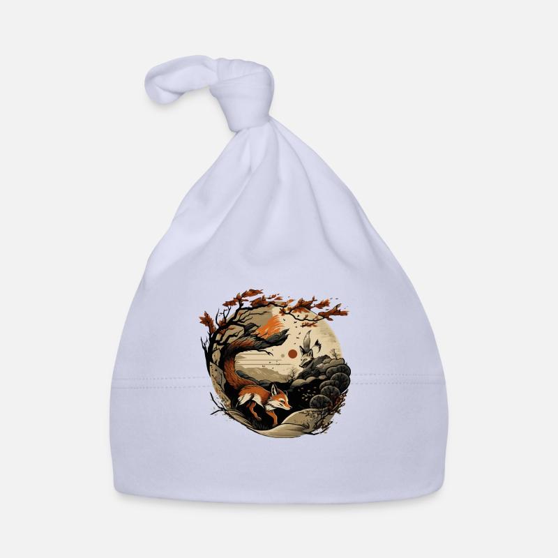 fox 6 - Bonnet bio Bébé - ciel