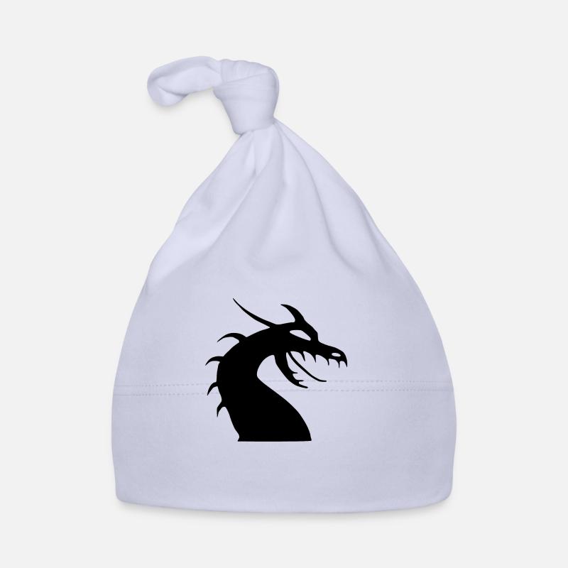 Drachenkopf Silhouette Baby Bio-Mütze