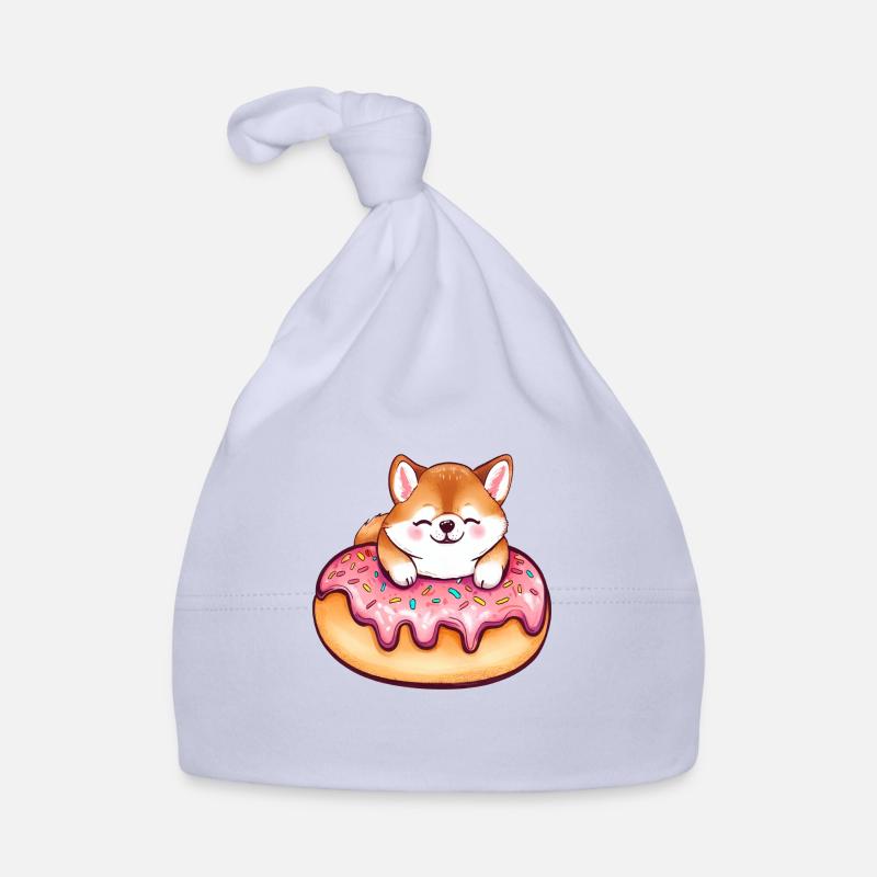 Le doux délice de beignets géant de Shiba Inu Bonnet bio Bébé