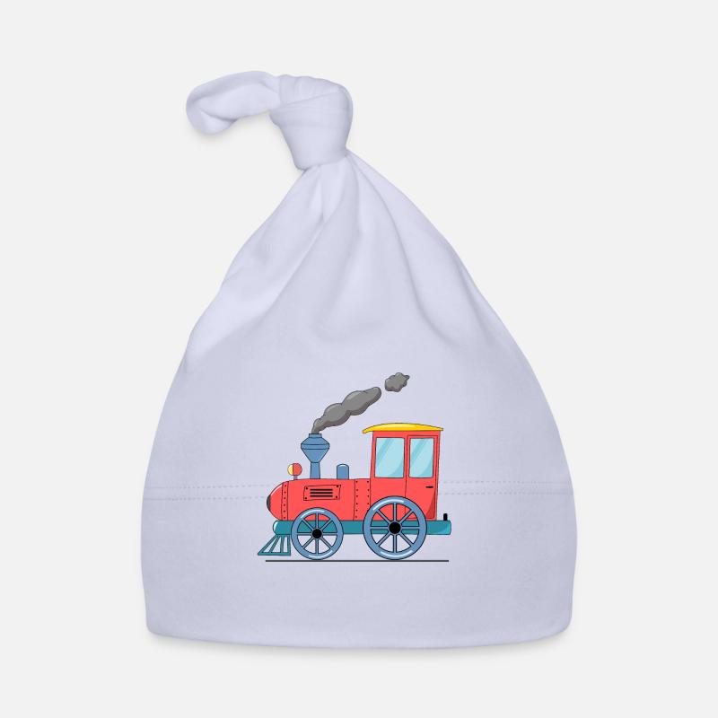 Children's train railway pink Organic Baby Cap