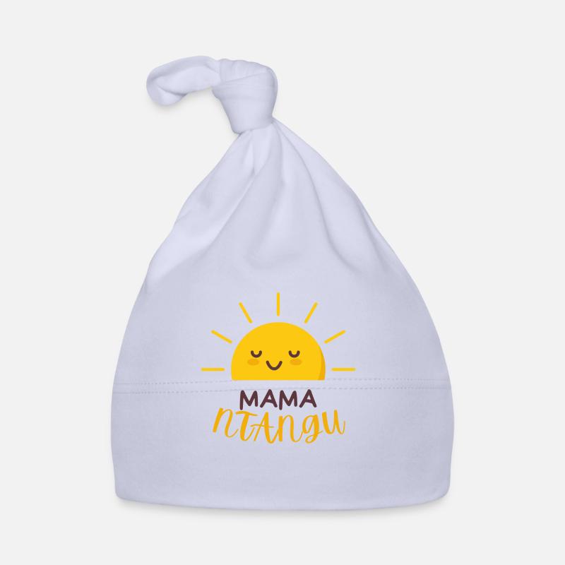 Mama NTANGU - Bonnet bio Bébé - ciel