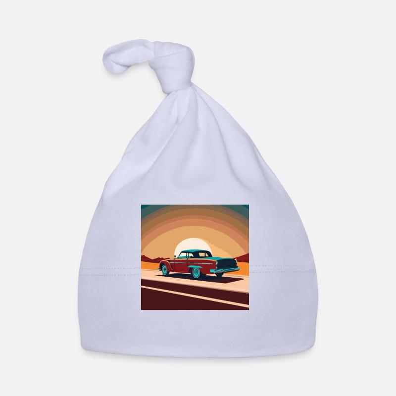 Oldtimer / Auto / Sonnenuntergang Baby Bio-Mütze