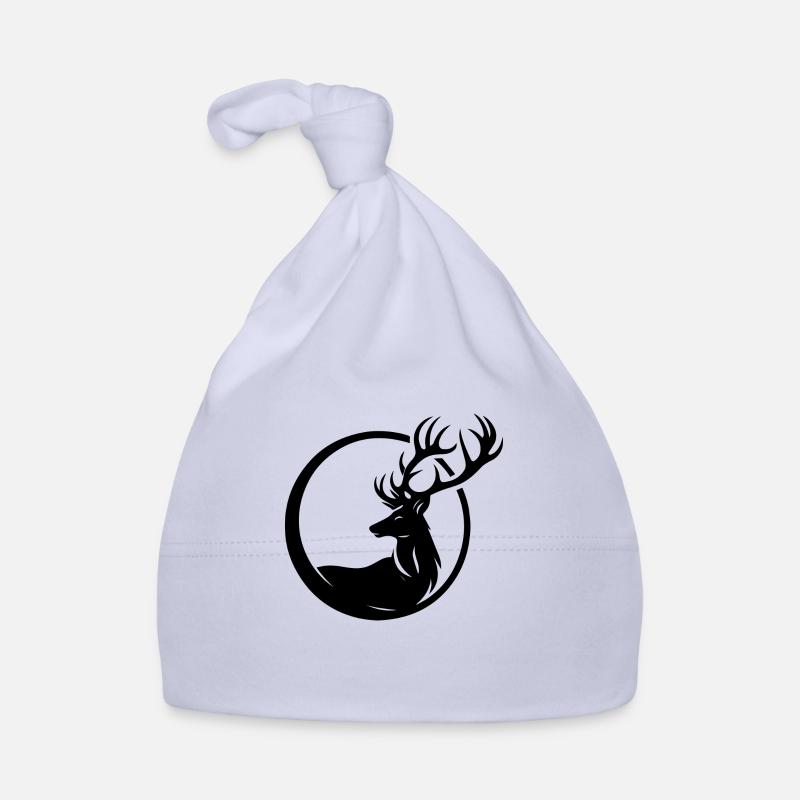 Logo cerf en noir et blanc Bonnet bio Bébé