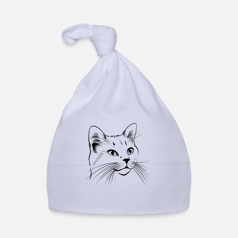 Chat, Motif De Chat, Visage De Chat Bonnet bio Bébé