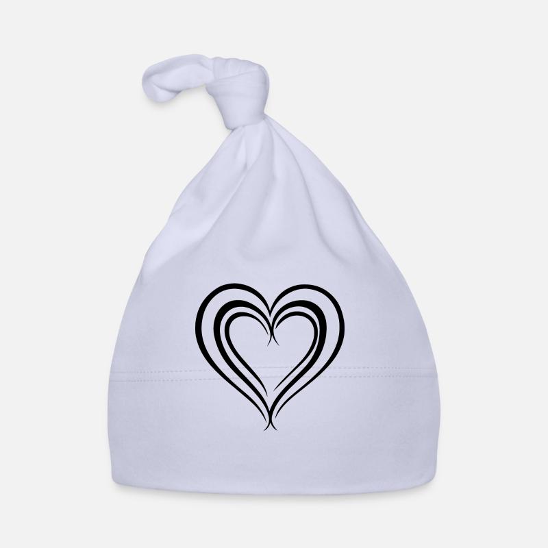 Hjerte Babyhue af økologisk bomuld