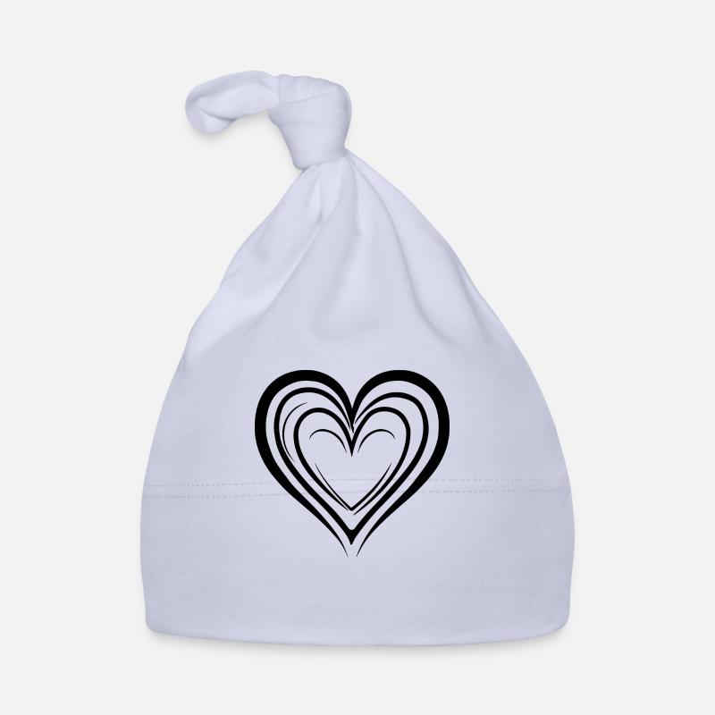 Hjerte Babyhue af økologisk bomuld
