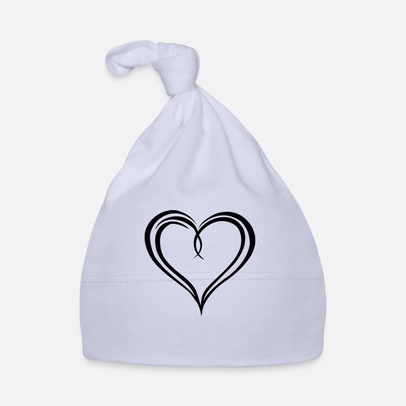 Hjerte Babyhue af økologisk bomuld