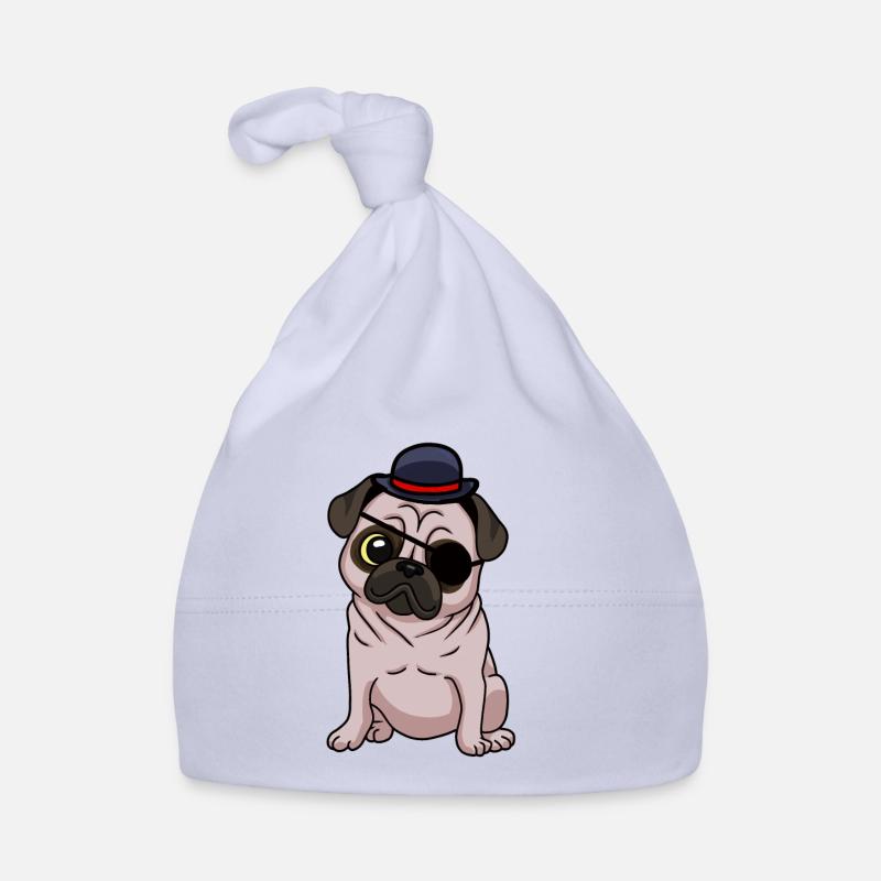 Fantasy Mops Hund Augenklappe Hunde Hut Kind Baby Bio-Mütze