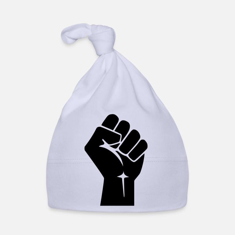Raised Fist Logo (Vector) - Bonnet bio Bébé - ciel