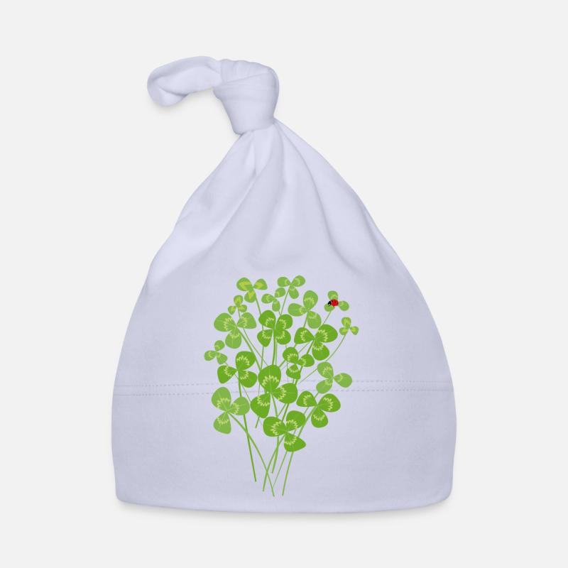 Chance de trèfle coccinelle - Bonnet bio Bébé - ciel